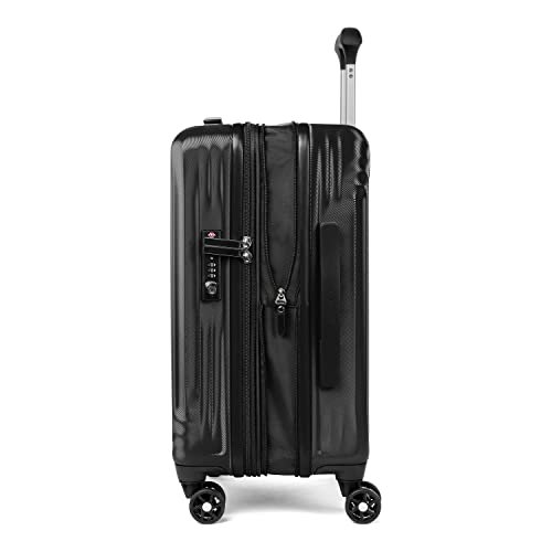 Image of Travelpro Maxlite Air Hardside Expandable Carry on Luggage, 8 Spinner Wheels, Lightweight Hard Shell Polycarbonate Suitcase, Black, Compact Carry On 19-Inch