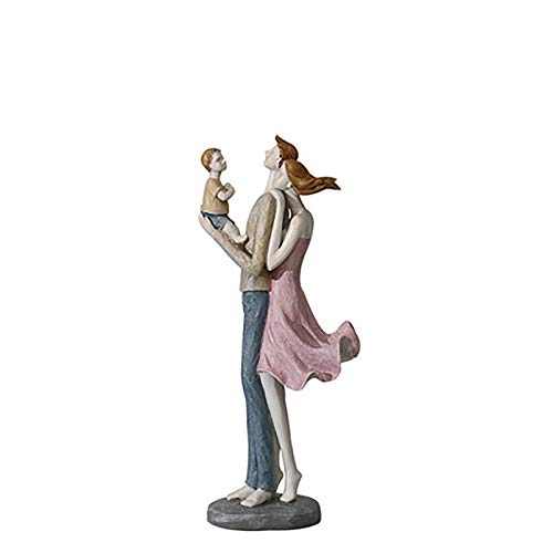 Statue chaleureuse famille de trois personnes WXKAGF : sculpter l'amour au cœur de votre maison