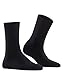 FALKE Women's Cotton Touch Socks, Breathable, Cotton, Crew Length, Classic Trouser Sock, Lightweight, Trendy Clothing, Black (Black 3009), 8-10.5, 1 Pair