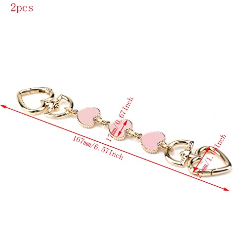 Heart Shape Bag Extender Chain Purse Strap Extender Purse Replacement Strap Handbag Chain Extender Love Bag Charm2