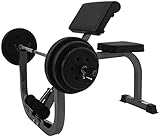 FITOOM Roman Chair Back Hyperextension Adjustable Preacher Curl Weight Bench Exercise Strength...