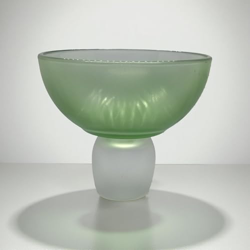 Mint Glass Bowl with White Pedestal Kitchen Accent Dining Display Modern Design Home Decor Home Serving Glass Dish Mother’s Day Gift Elegant