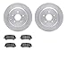 Dynamic Friction Company Rear Brake Rotors with 5000 Advanced Brake Pads 6502-59405