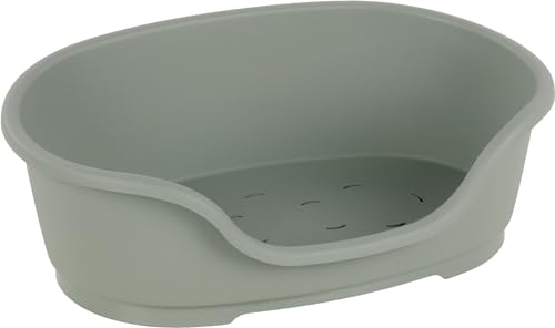 Flamingo Hundebett Tuck – Oval Grün | Größe S (58 × 38 × 20 cm) | Praktisch, Stilvoll & Leicht zu Reinigen!