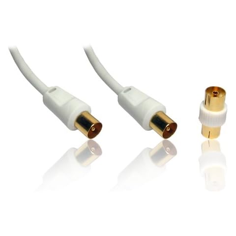 CDL Micro 2TV-10 10m Gold Coax Cable with Adapter Cover