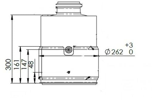 Diesel Oxidation Catalyst DOC Compatible with Cummins ISL | 4353323, OTR58096 (Non-CARB Compliant)