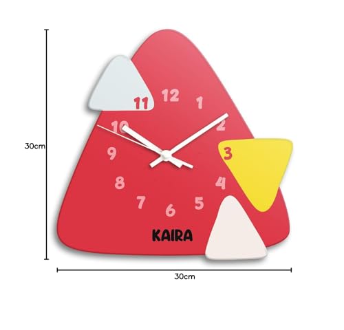 Image of Zooboo Personalized Wall Clock - Christmas & New Year | Custom Name Acrylic Silent Quartz | Sleek Modern Holiday Decor | Perfect Festive Gifts & Return Gifts, 30x30cm