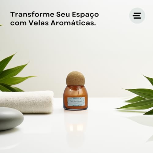 ETHMIX, Vela Aromática Perfumada, Relaxamento, Vidro Âmbar