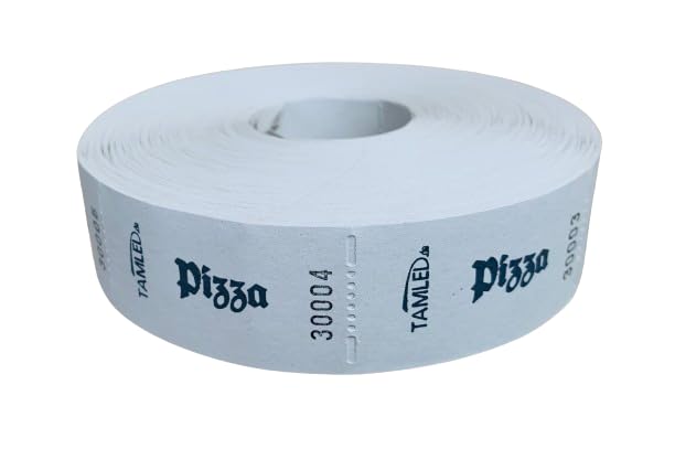 Rouleau de reçus Pizza 1000 perforés numérotés en continu