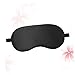 NOLITOY 1PC Silk Sleep Eye Mask with Elastic Strap Comfortable Blindfold for Men Women for Travel Home and Light Blocking Sleep Relieves Eye Fatigue Black