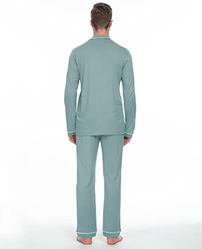 Men's Pajamas Set Long Sleeve Sleepwear Soft Loungewear4