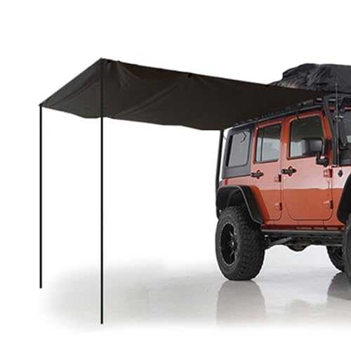 Tenda da campeggio sul tetto estraibile 50+ tenda laterale per jeep//camion/furgoni, cerniere e pali rinforzati, tenda versatile per auto