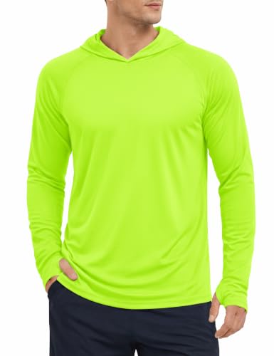 Image of KEFITEVD Men's Sun Hoodie Long Sleeve Fishing UPF 50+ SPF Quick Dry Shirts