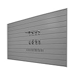 Proslat 33013 Basic Bundle with Slatwall Panels and Hook Kit, Light Grey