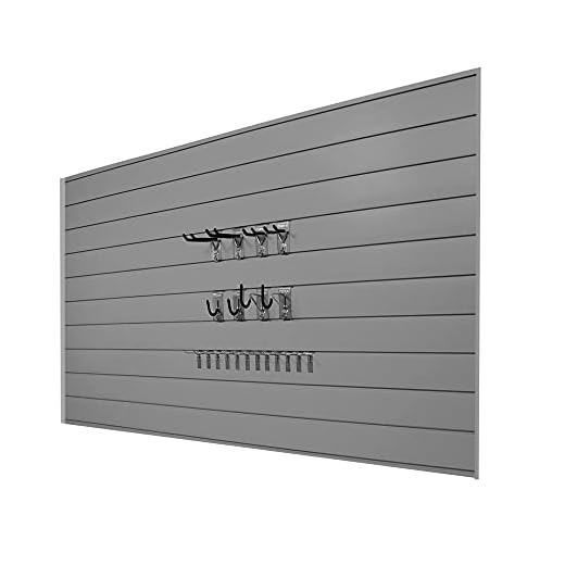 Proslat 33013 Basic Bundle with Slatwall Panels and Hook Kit, Light Grey