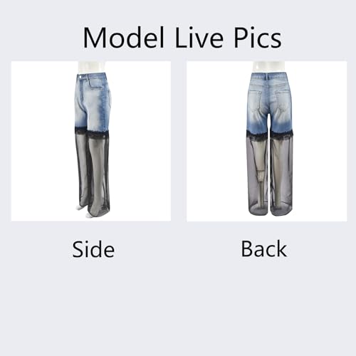 Long Pants Women Casual Straight Jeans Trendy Baggy Stretchy Trousers Vacation Active Slacks4