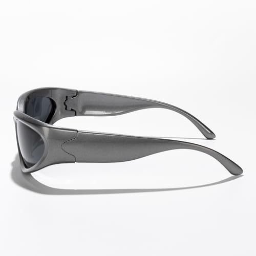 Retro Wraparound Sports Sunglasses for Men Women Vintage Cycling Shades for Motorcycle Running Streetwear Fashion UV4003