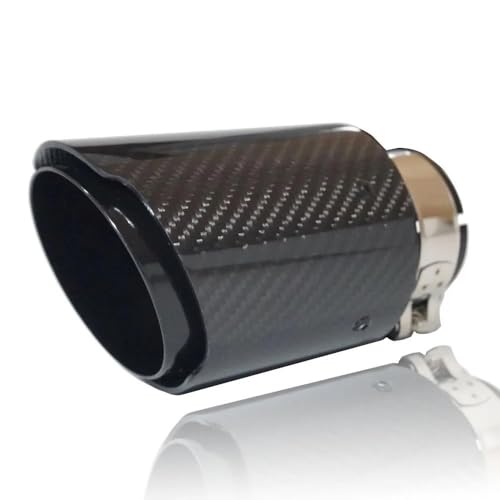 Cola de escape universal para renovar el tubo trasero de tu coche con fibra de carbono y acero