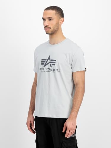 Alpha Industries Basic T-Shirt für Herren Pastel Grey – Ansicht 5
