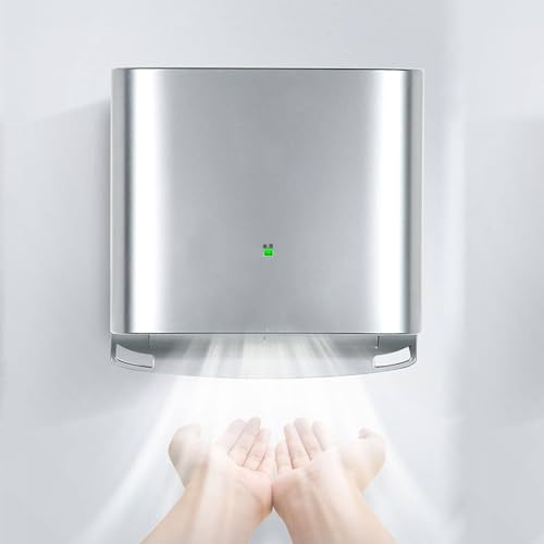 Secador de mano eléctrico rápido en color oro con sensor para baño