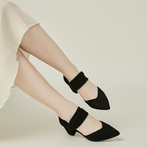 Women's Pumps Closed Toe Low Chunky Heels Dress Shoes for Women Comfortable Dressy Party Wedding Bridal Shoes2