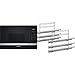 Siemens BF525LMS0 iQ500 Mikrowelle (Einbau) / Elektronikuhr/Seitlich öffnende Drehtür/lightConrol/Edelstahl & hz638300 Vollverlängerungsschienen, 3-stufiger Edelstahl