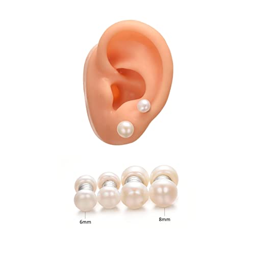 6/8/10/14mm White/Colorful Round Pearl Magnetic Earrings for Women Lightweight Pearl clip-on Earrings Bridal Wedding Jewelry3
