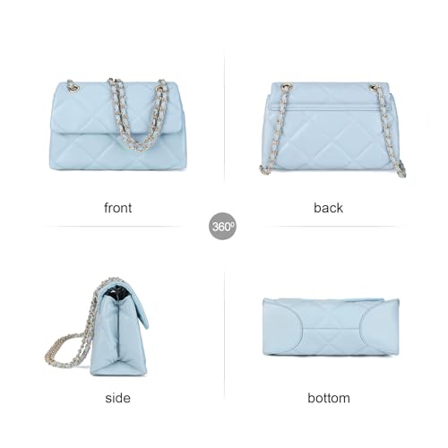 Image of Gladdon Quilted Crossbody Purses for Women Small Ladies Shoulder Bags with Chain Trendy Clutch Purse Cute Designer Bag