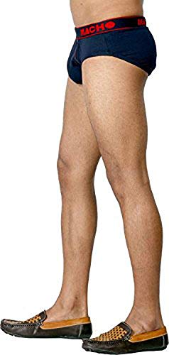 Macho Smart Cut Mens Cotton Brief Multicolor, Pack of 5 (85 cm)