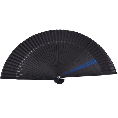 東京浅草 高久 涼風 扇子 ダイス抜き せんす ブラック 黒 ブルー 青 和風 うちわ SENSU-001-BL