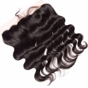 13X4 Lace Frontal Closure Full Lace Frontal Ear To Ear Body Wave Unprocessed Brazilian Virgin Human Hair Closures With Baby Hair Free Part Natural Black Color 12 Inch - Image 3