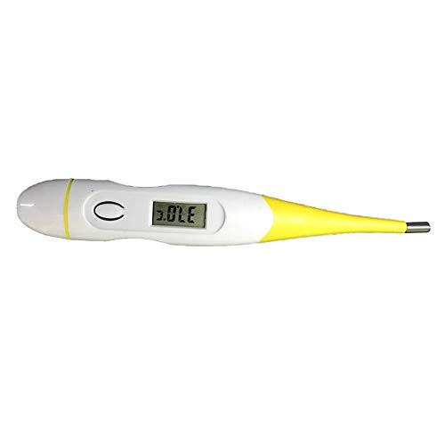BlackEdragon Electronic Thermometer Soft Tip Thermometer Memory Function Can Bend At Will Large Screen Display 1 Pcs