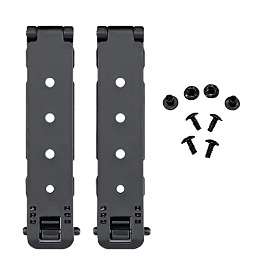 HolsterBuilder Molle Attachments - 2pc Set with 5 Inch Black Accessories for Easy Carrying Gear on Your Belt Clip, Holsters, and Carriers - DIY for Knife Sheath, Molle Quick Locking, and with Screws
