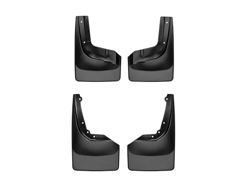 Weathertech Custom No Drill Splash Guard MudFlaps for Nissan Titan XD, Titan - Front & Rear Set (110084-120084), Black