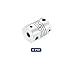 QUARKZMAN 5 Stück Flexible Kupplungen 5mm bis 5mm Aluminium Wellenkupplung L25xD19mm Klauenkupplung Schrittmotor Gelenkverbinder für 3D Drucker CNC Maschine DIY Encoder Motorwelle Silber