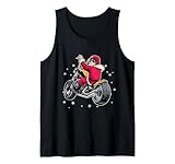 Vintage Santa clauss montar motocicleta XmasChristmas jinetes Camiseta sin Mangas