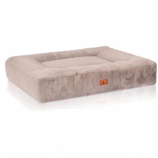 Knuffelwuff orthopädisches Hundebett Midland XL 100 x 80cm Grau - Hundekissen für große, mittelgroße und kleine Hunde - Waschbar
