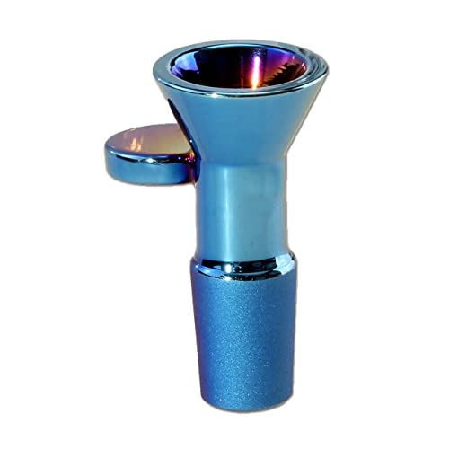 Black Leaf | Bong Glaskopf mit Regenbogeneffekt | Blau-lila | aus Borosilikatglas | Kräuterkopf mit NS 19 (18,8mm) und…