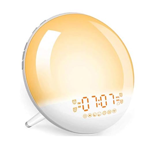 Sunrise Alarm Clock Wake-Up Light - Natural Light Alarm Clocks,with FM Radio,Sunrise/Sunset Simulation,Snooze,Sleep Aid,Nightlight,USB Charger,4 Alarms,7 Sounds.20 Brightness,for Kids,Heavy Sleepers