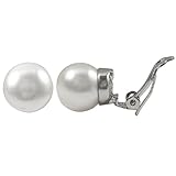 Isaac Kieran Rhodium or Gold Finish Faux Pearls Clip-On Stud Earrings