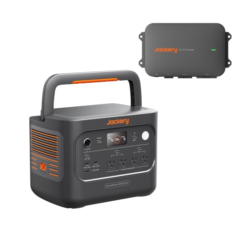 Image of Jackery HomePower 2000 Plus v2 and DC-DC Alternator Charger, 2048Wh, 2400W