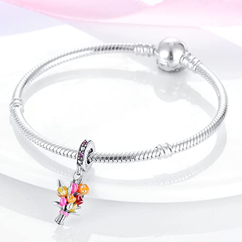 MULA 925 Sterling Silver Charms for Bracelets and Necklaces Family Letters Dangle Pendants Airplane Travel Beads Family Tree Jewelry Charms for Women2