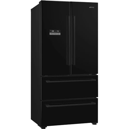 Image of Smeg FQ55FNDE Freestanding 70/30 Fridge Freezer, Black