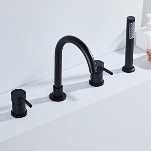 Ensemble de robinet de douche mural noir pour une salle de bain moderne