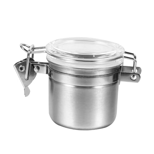 Garneck Boîte à Thé En Acier Inoxydable 304 Valve D’échappement Et Fermeture Hermétique, Pot à Grains De Café Transparent, Récipient Polyvalent La Cuisine Et Garde-manger