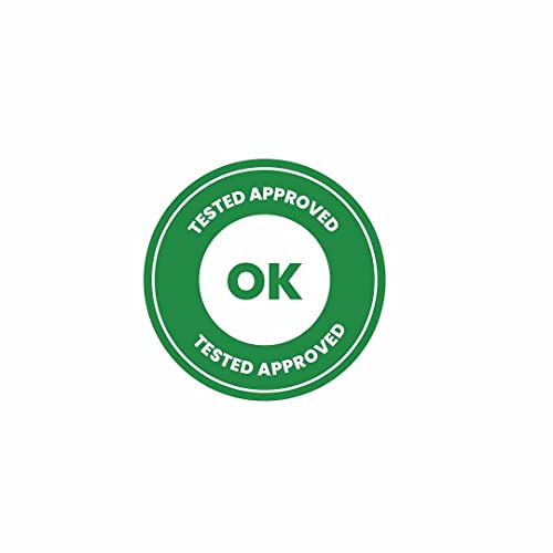 Image of CVANU 1000pcs Tested Approved OK Mini Sticker in Green Color Round Shape (20 X 20mm) cv6