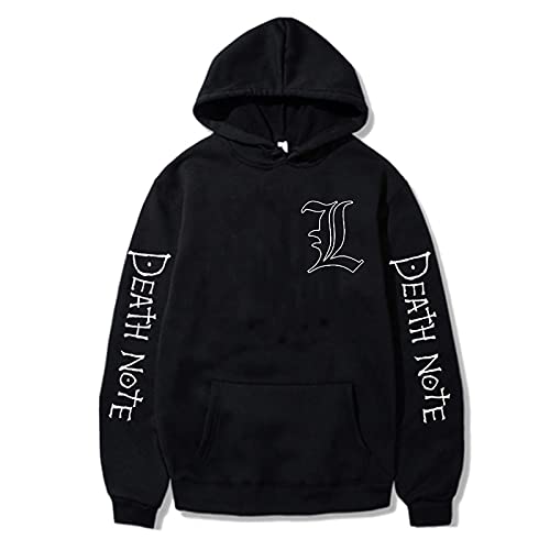 jiminhope Anime Death Note Hoodie L Lawliet Hoodie The Shinigami Ryuk Pullover Yagami Light Kira...