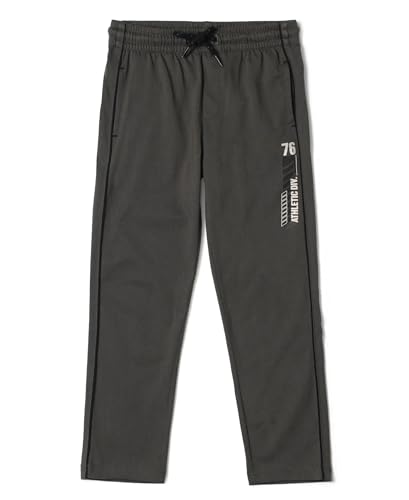 Image of Jockey AB13 Boys Super Combed Cotton Rich Graphic Printed Trackpants with Contrast Side Piping