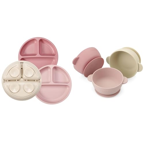 Image of PandaEar 3 Pack Toddler Plates & Baby Bowls