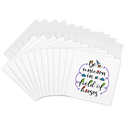 Cartes de correspondance 3dRose Unicorn | Pour messages personnels et bureau